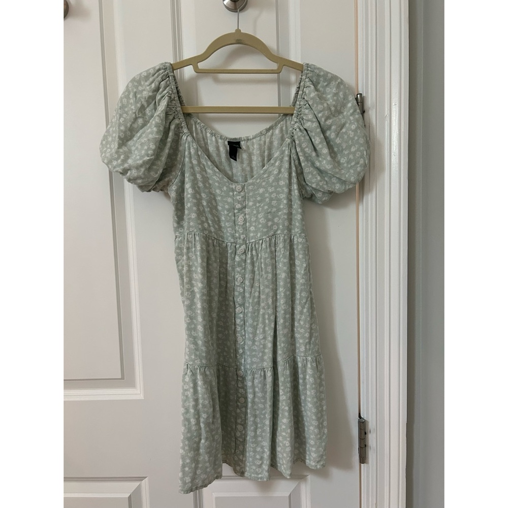 Mint Green Floral Dress